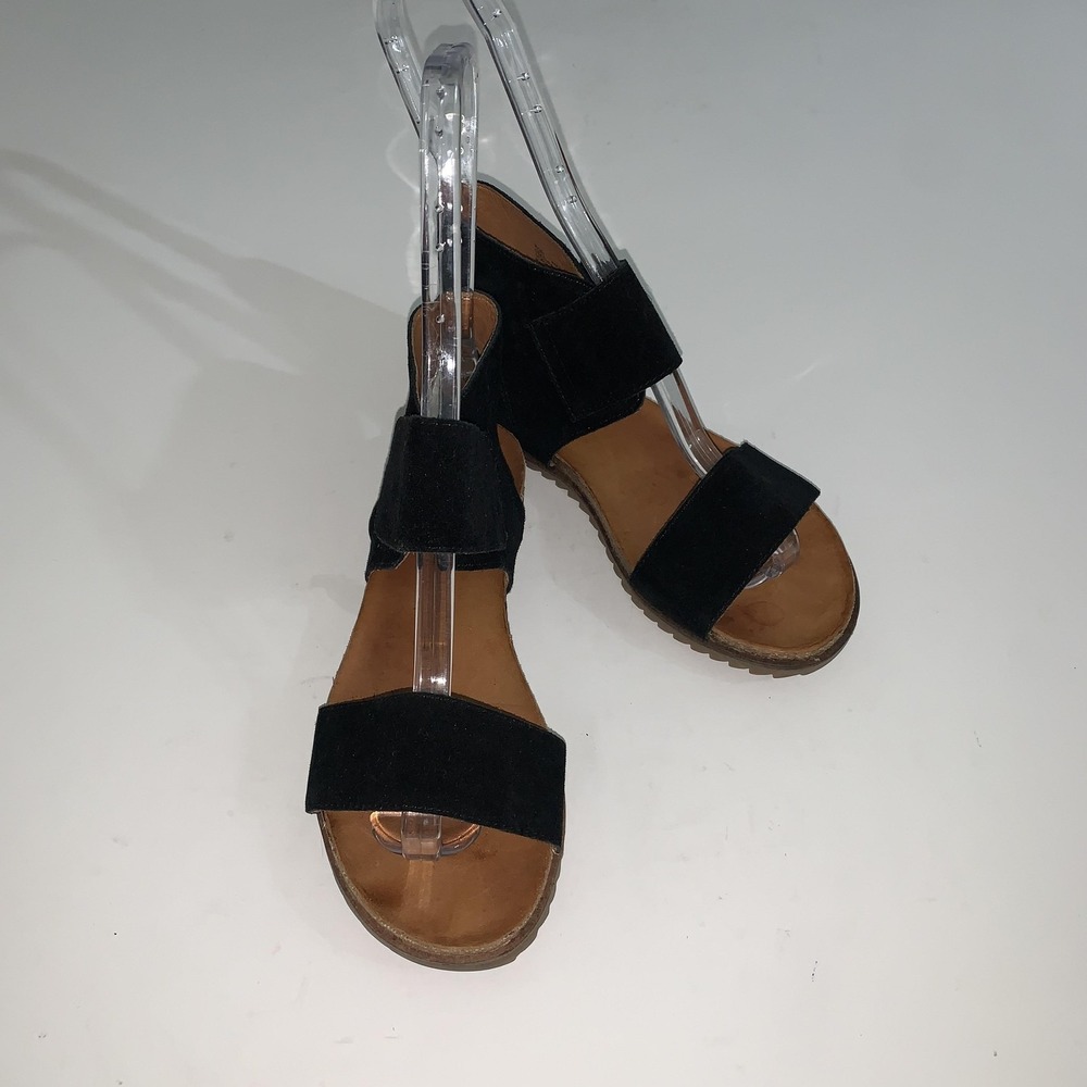 Miz Mooz Rori Sandals Womens Size 6.5 Black Leather Slingback Comfort Shoes